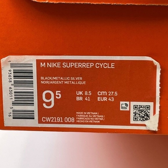 Nike Shoe Men 9.5 SuperRep Cycle Bike Black Low Top Venzo Plate Strap Sneaker Ne main image 7